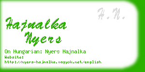 hajnalka nyers business card